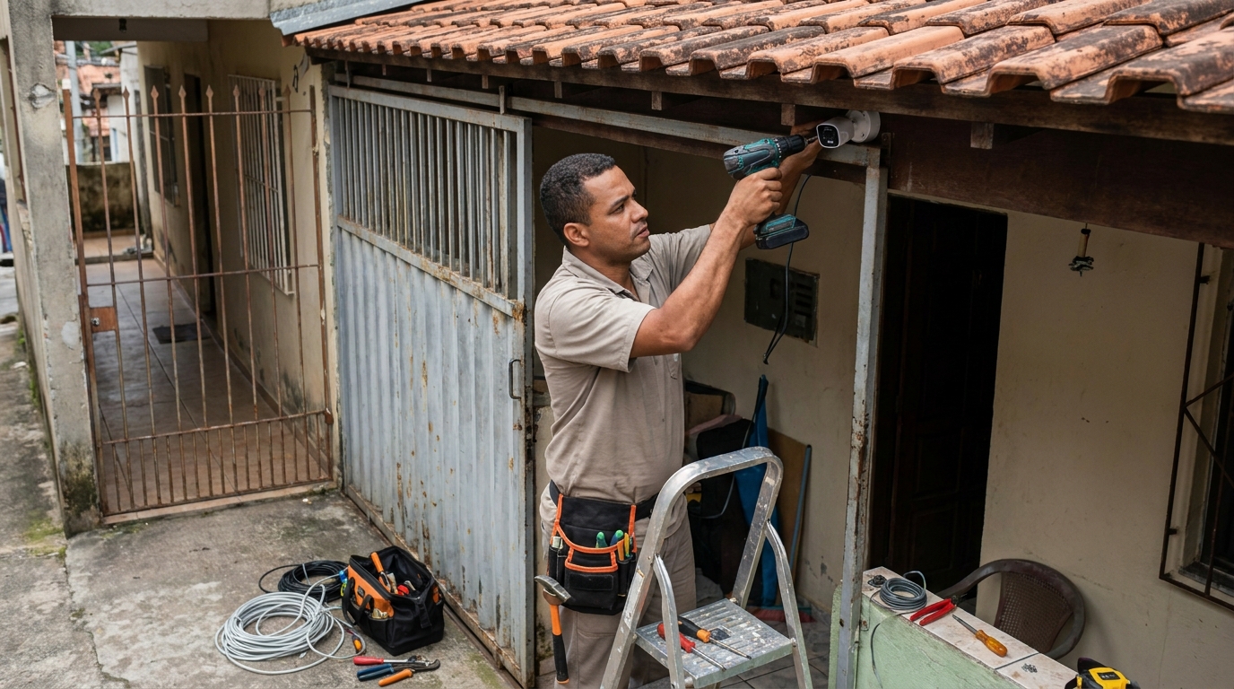 Instalação de Câmera Residencial em Rústico, Volta Redonda‑RJ