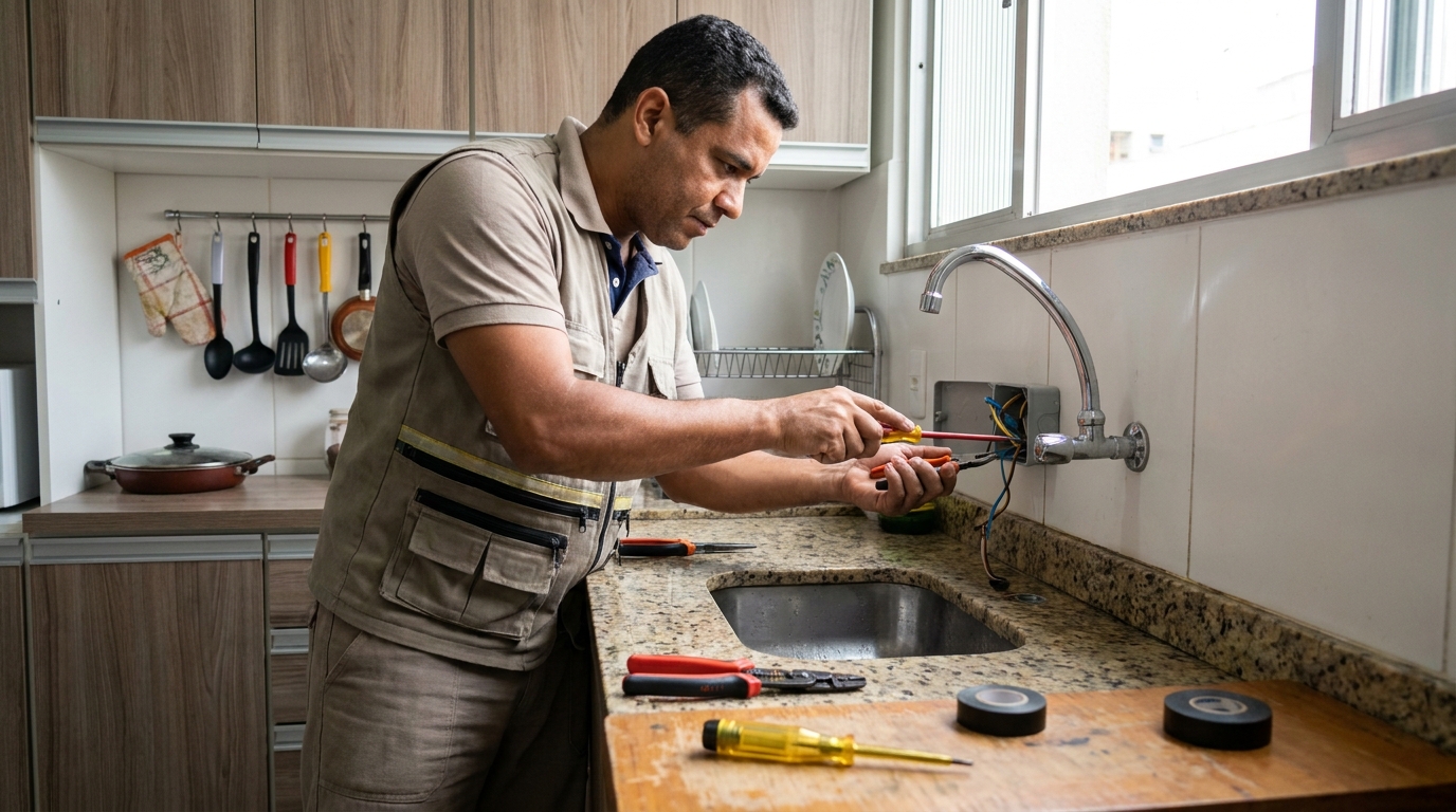 Instalação em Cozinha ou Área Gourmet no Açude, Volta Redonda‑RJ