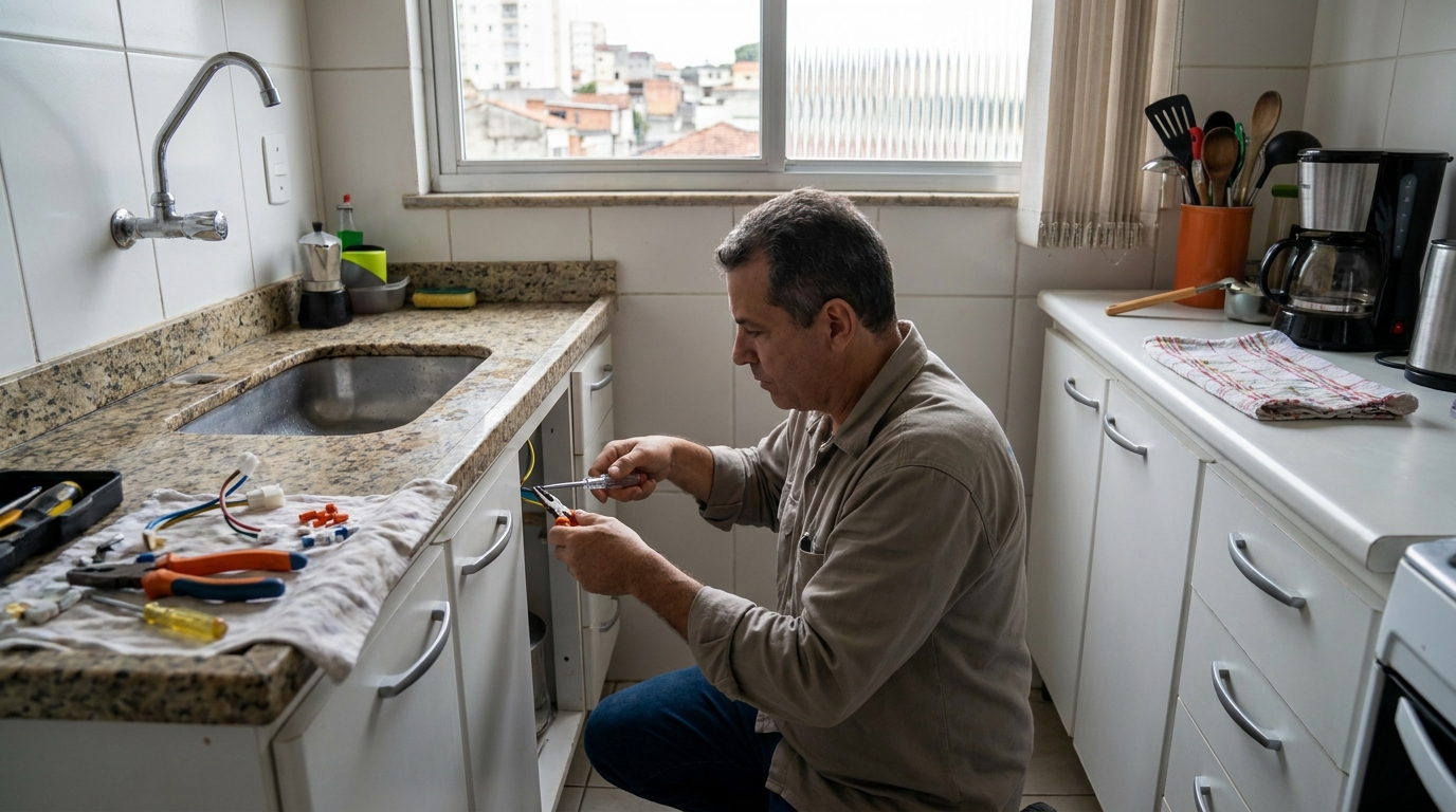Troca de Torneira Elétrica no Açude, Volta Redonda‑RJ